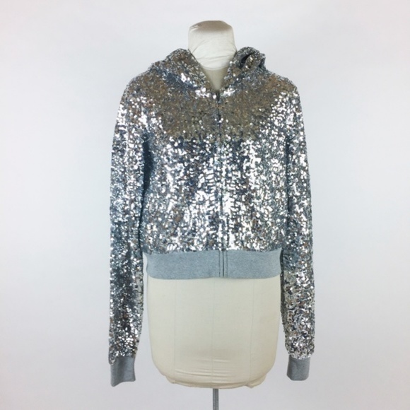 PINK Victoria's Secret Tops - VS PINK | RARE Fashion Show Sequin Hoodie Bling SM